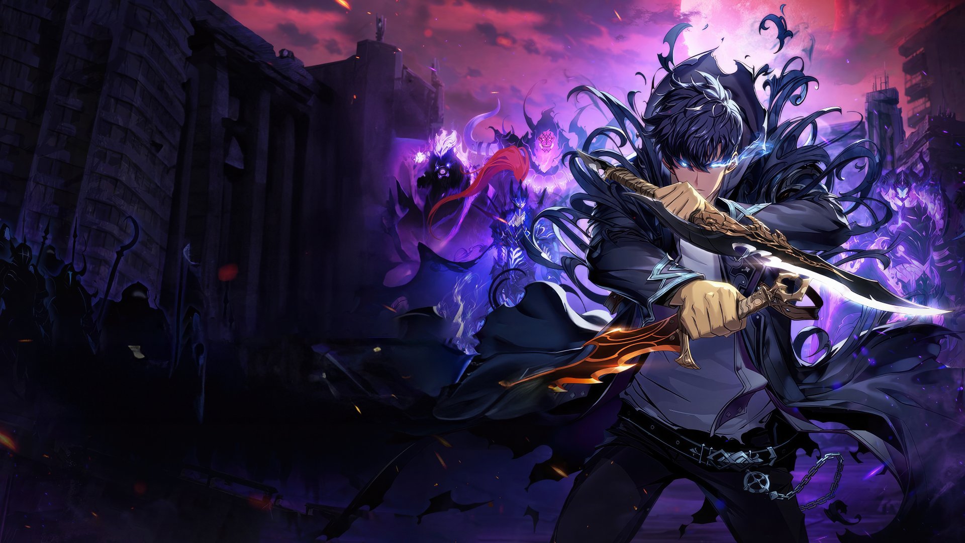 Solo Leveling Jinwoo Arise 4K Wallpaper Otakunexa
